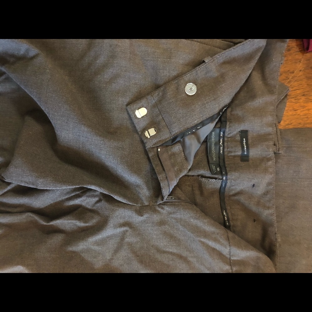 Brown business pants muted